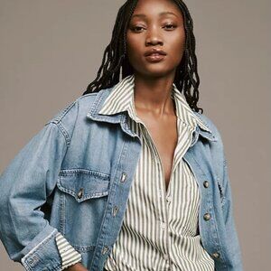 Anthropologie Pilcro Denim Oversized Buttondown Shirt